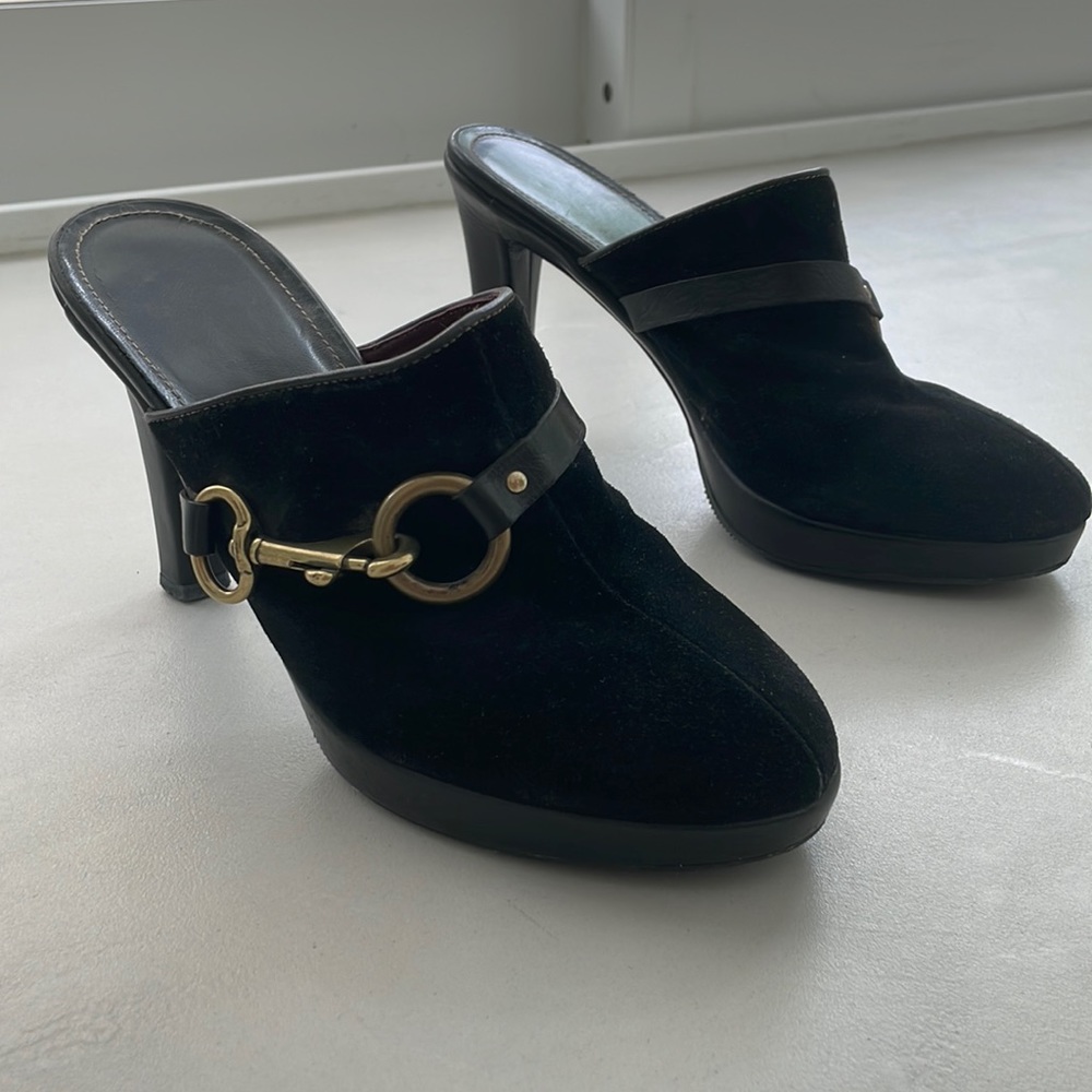Coach Mule High Heel Clogs